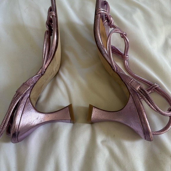 MIISTA metallic purple square toe thong heeled sandal - Picture 6 of 6